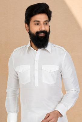 Plain Pathani with Culf Sleeve 2