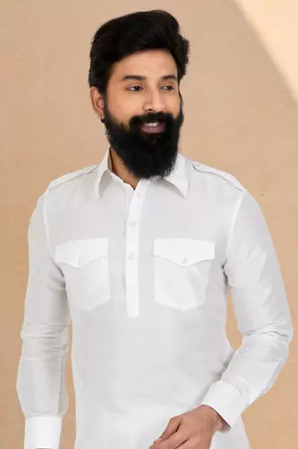 Plain Pathani with Culf Sleeve