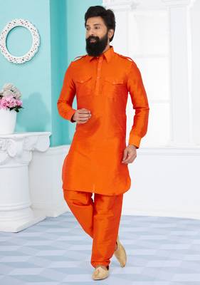 Plain Pathani with Culf Sleeve 1