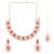 9blings burgundy frost: maroon and white stone studded choker jewelry set