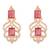 9blings burgundy frost: maroon and white stone studded choker jewelry set