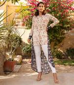 White & blue long shirt