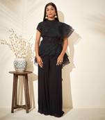 Black flared pant set