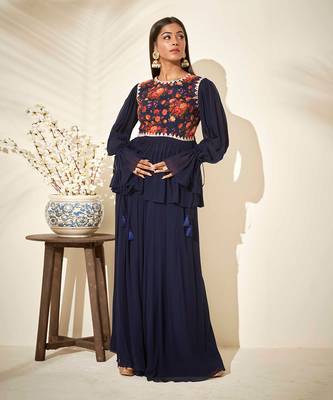 Navy blue pant set 1