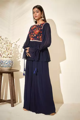 Navy blue pant set