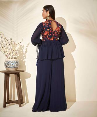 Navy blue pant set 4