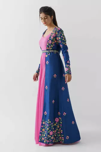 Pink and blue jacket set