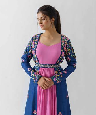 Pink and blue jacket set 5