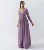 Mauve georgette gown