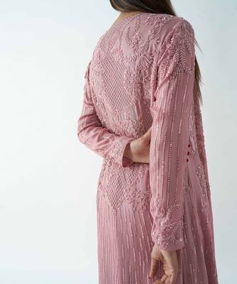 Pink flared pants set 5