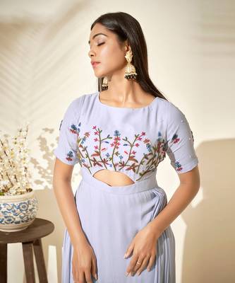 Light blue georgette dress 2