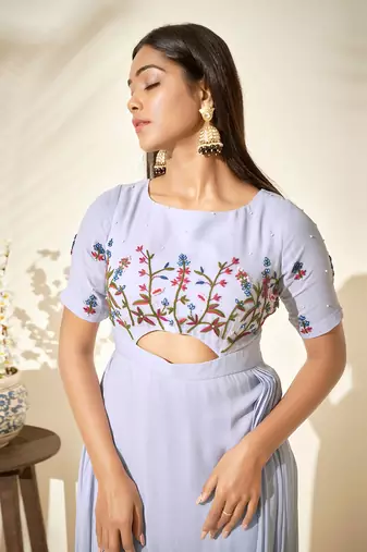 Light blue georgette dress