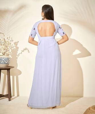 Light blue georgette dress 3