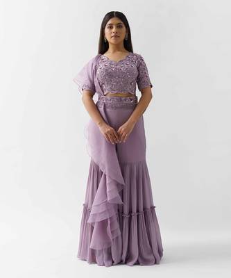 Mauve sharara set 1