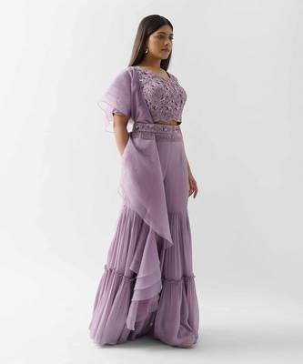 Mauve sharara set 2