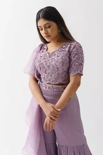 Mauve sharara set