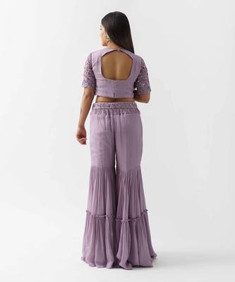 Mauve sharara set 5