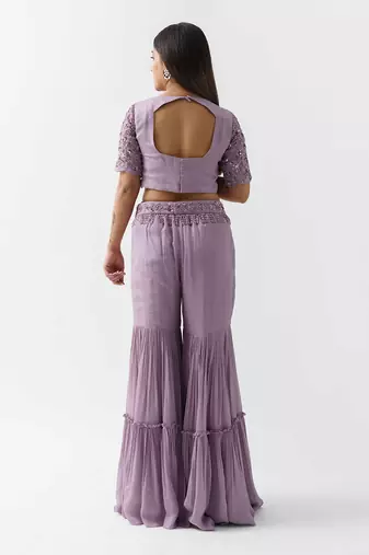 Mauve sharara set