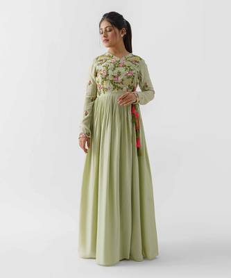 Green angrakha dress 1