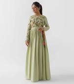 Green angrakha dress