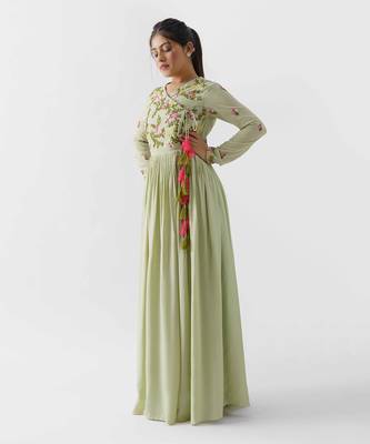Green angrakha dress 2
