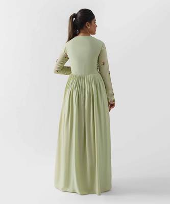 Green angrakha dress 4