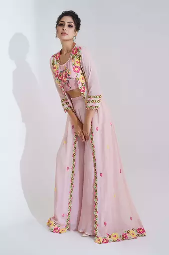 Blush pink jacket set