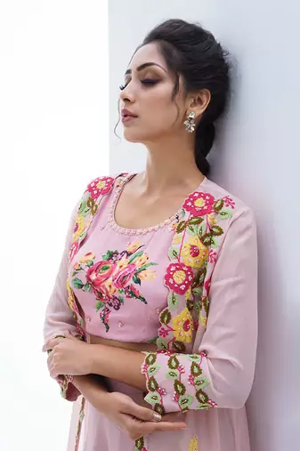Blush pink jacket set