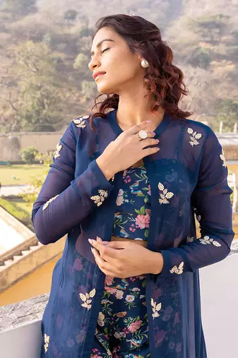 Blue jacket set