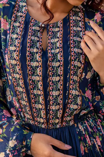 Navy blue casual dress