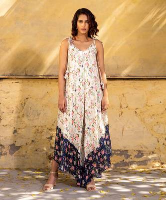 Off white & navyblue jumpsuit 1
