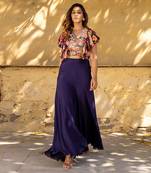 Purple georgette pant set