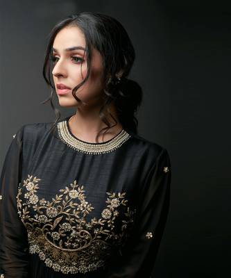 Black silk anarkali 2