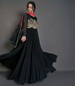 Black silk anarkali