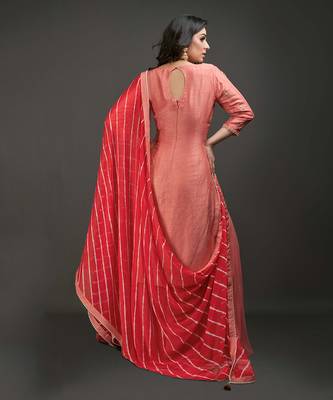 Burnt orange silk sharara set 3