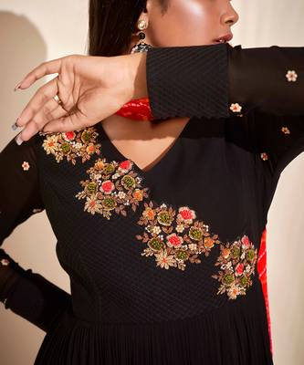 Black georgette anarkali 3