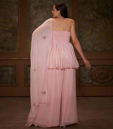 Pink georgette anarkali set