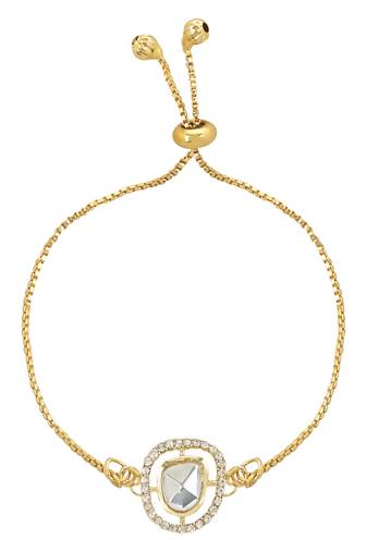 rakshabhandhan special designer pearl hanging lumba bracelet rakhi for bhabhi/sister (r094w-l)