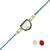 rakshabhandhan special kundan stone rakhi with roli chawal for bhaiya/brother/mens (r095g)