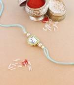 rakshabhandhan special kundan stone rakhi with roli chawal for bhaiya/brother/mens