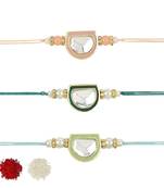 rakshabhandhan special kundan stone rakhi with roli chawal for bhaiya/brother/mens