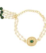 rakshabhandhan special designer pearl hanging lumba bracelet rakhi for bhabhi/sister 