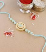 rakshabhandhan special kundan stone rakhi with roli chawal for bhaiya/brother/mens