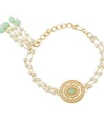 rakshabhandhan special designer pearl hanging lumba bracelet rakhi for bhabhi/sister 