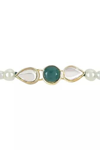 rakshabhandhan special kundan stone rakhi with roli chawal for bhaiya/brother/mens 