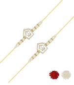 rakshabhandhan special kundan stone rakhi with roli chawal for bhaiya/brother/mens 