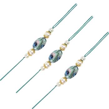 I jewels rakshabhandhan special kundan stone rakhi with roli chawal for bhaiya/brother/mens  3