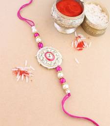 rakshabhandhan special kundan stone rakhi with roli chawal for bhaiya/brother/mens 
