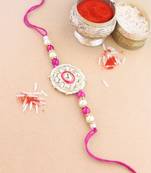 rakshabhandhan special kundan stone rakhi with roli chawal for bhaiya/brother/mens 