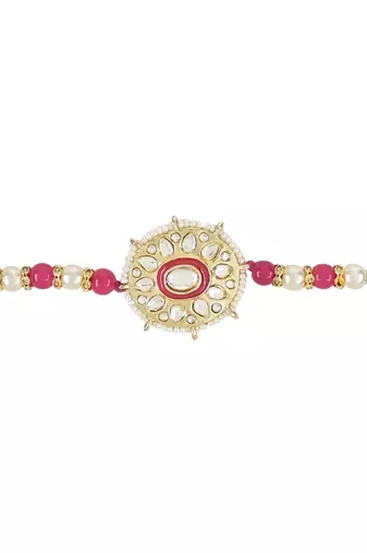 rakshabhandhan special kundan stone rakhi with roli chawal for bhaiya/brother/mens 